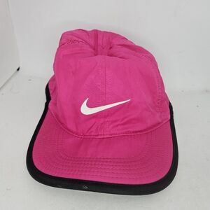 Nike Dri-Fit Strapback Baseball Cap Pink One Size Adjustable Featherlight Used. 